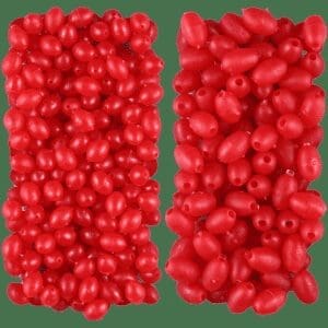 Soft Red Oval Beads