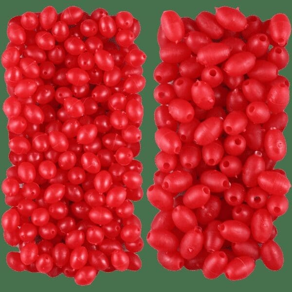 Soft Red Oval Beads